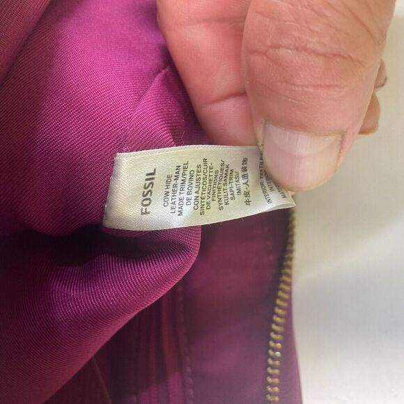 Vintage FOSSIL Pink Leather Shoulder Crossbody casual Bag womens Used - Picture 11 of 16